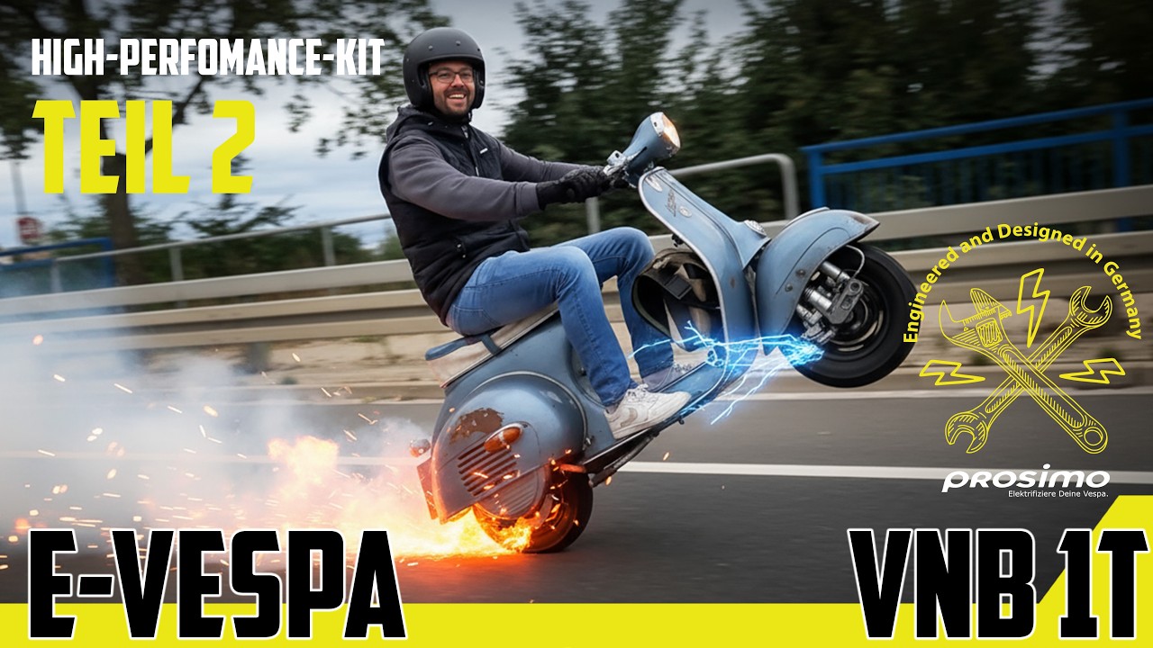 Vespa VNB1T prosimo Elektro Vespa | TEIL 2 Testfahrt & Feedback