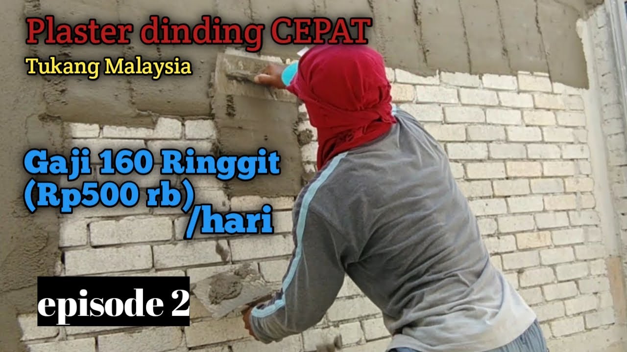 Plaster dinding cepat // plaster tembok cepat // noor hd tukang malaysia