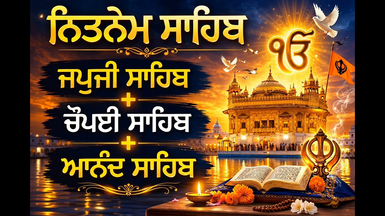 Nitnem Sahib Path | Japji Sahib | Chaupai Sahib | Anand Sahib | Daily Nitnem | Waheguru  #gurbani 
