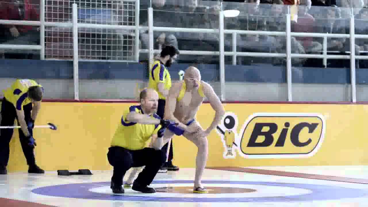 Bic commercial human curling