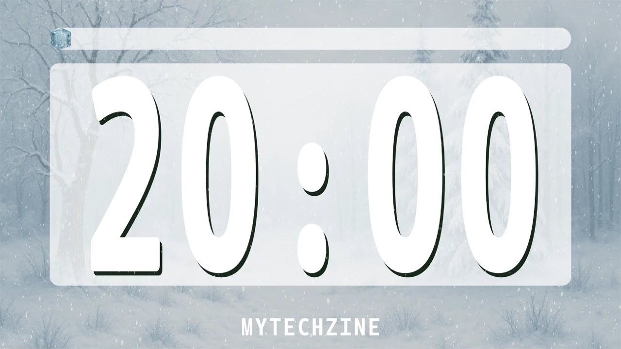 20 Minute Winter Timer | Silent Focus Countdown with End Alarm