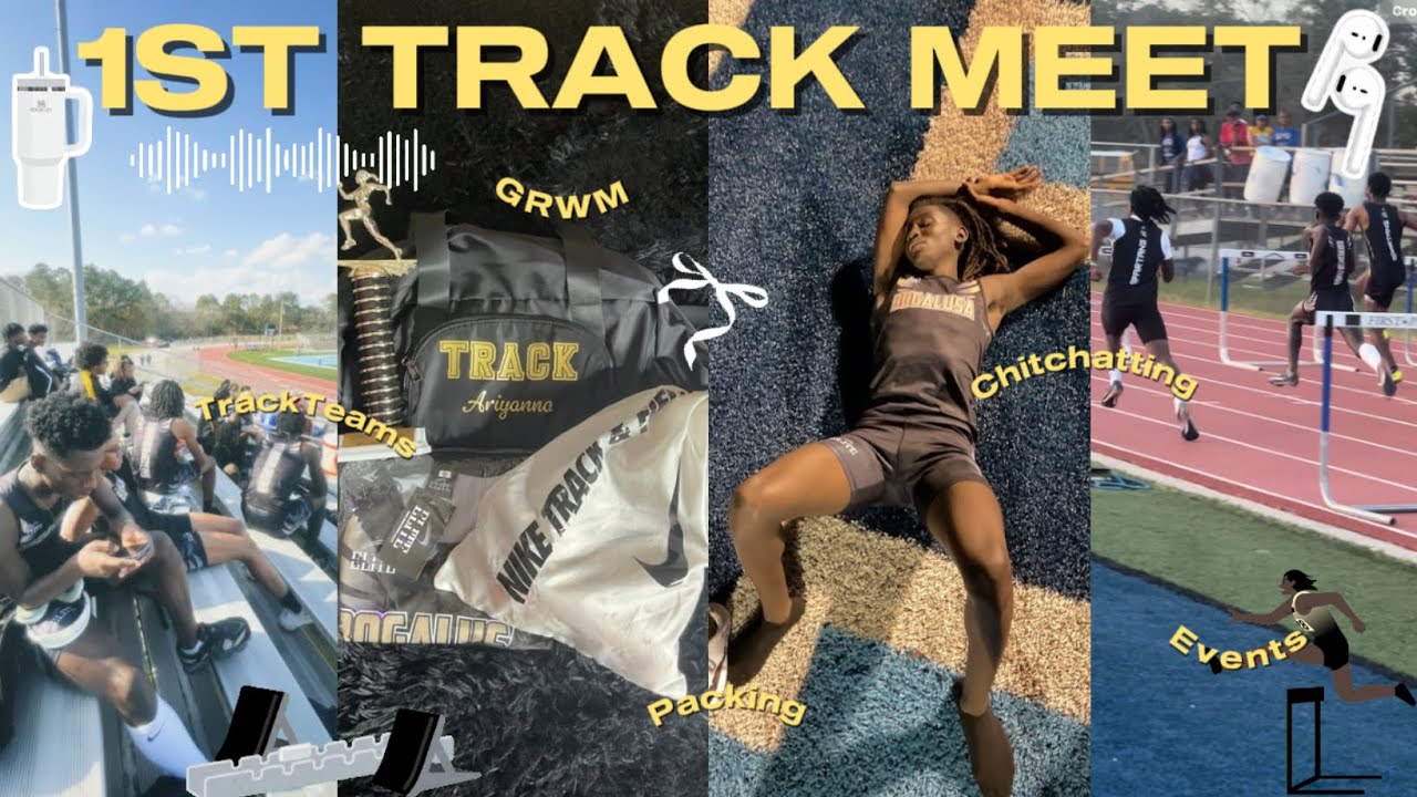 GRWM: 1ST TRACK MEET | packing, store run,grwm, chit chat, teams, events, etc.🏃🏾‍♀️