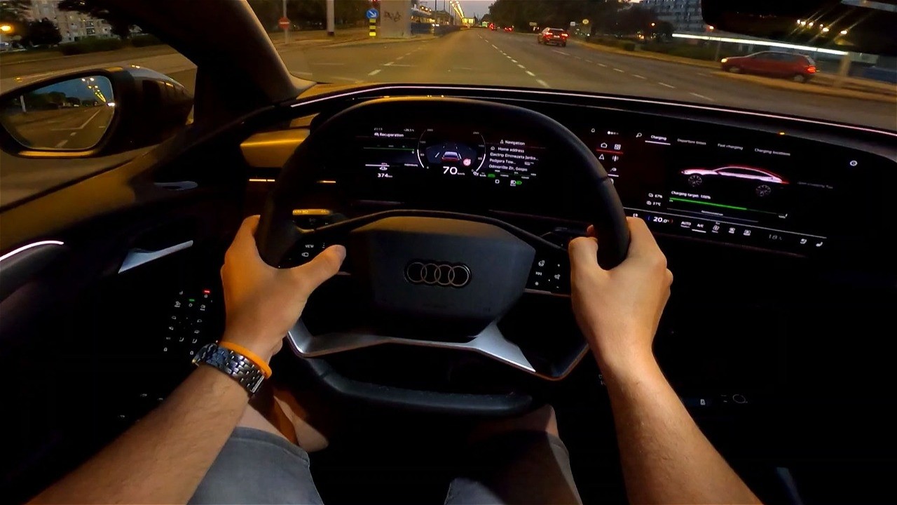 2025 Audi A6 e-tron [100 kWh, 367 HP] Night POV Test drive | Impressive range | CARiNIK