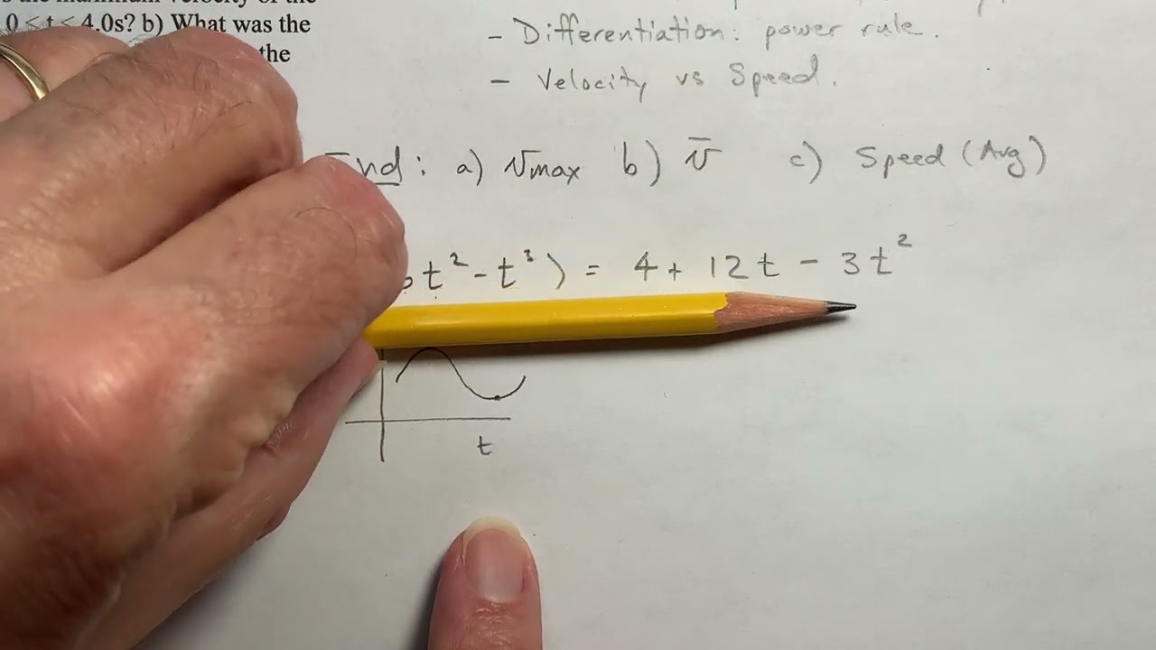 Example of a Calculus Based 1D Kinematics Problem