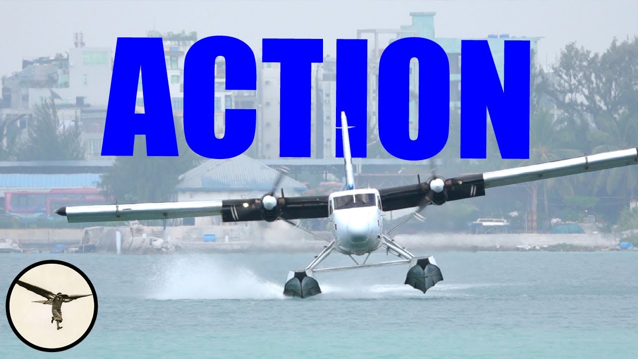 Seaplane action in Maldives | DHC-6 Twin Otter | Takeoffs and landings