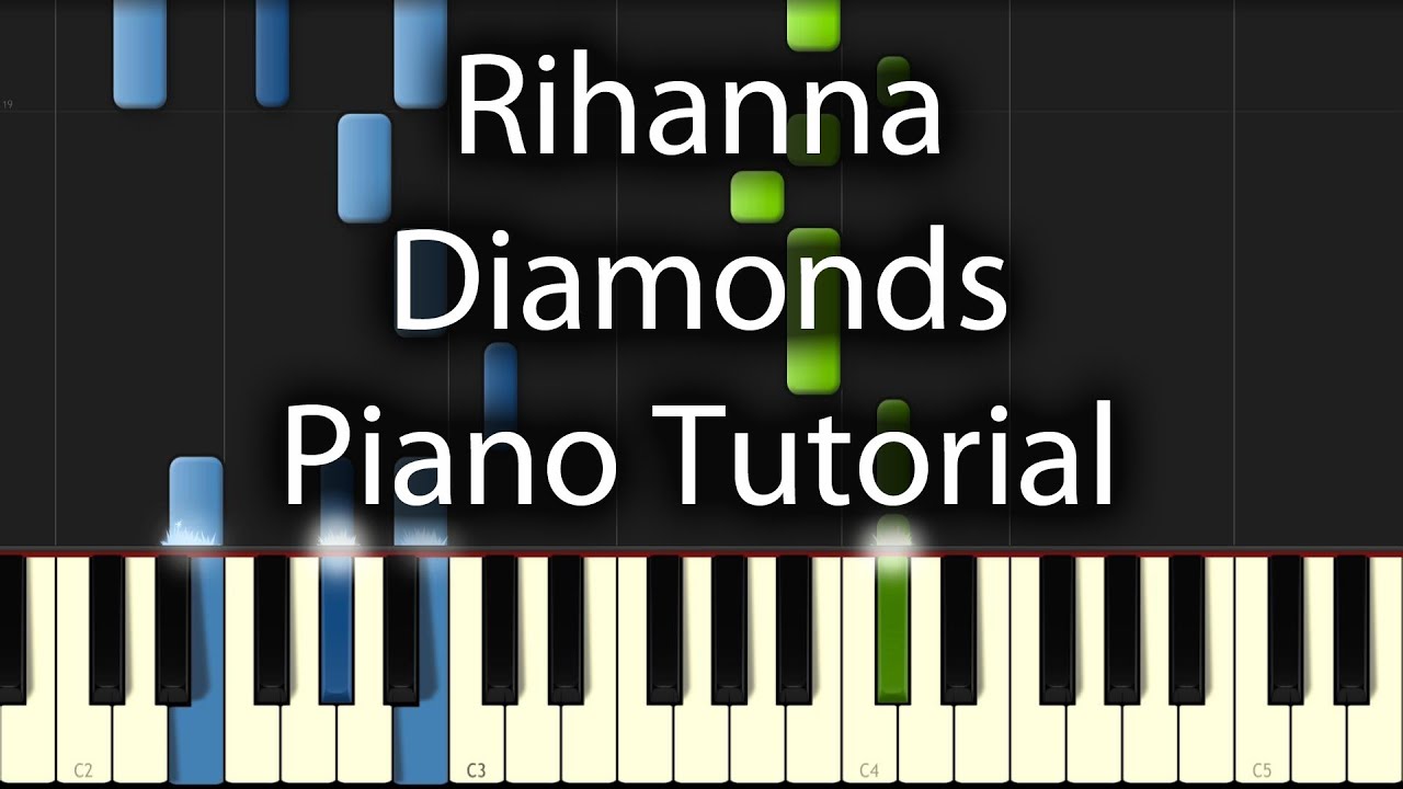 Rihanna - Diamonds Tutorial (How to Play on Piano) In the Sky