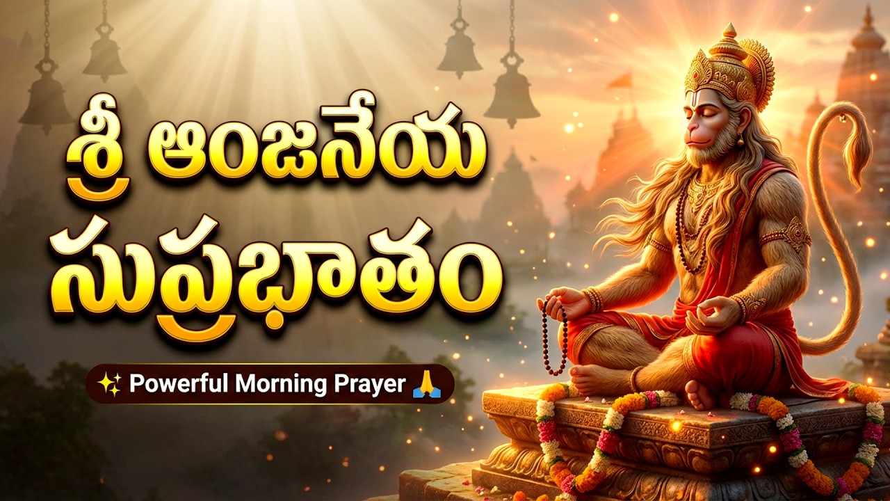 శ్రీ ఆంజనేయ సుప్రభాతం | Hanuman Suprabhatam With Lyrics | Hamuman Devotional Songs