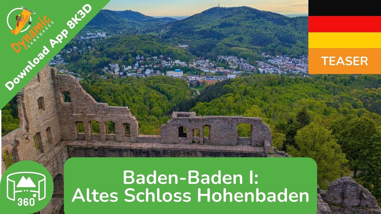 Baden-Baden I | Learn German in VR | 360 8K3D Teaser | DYNAMIC LANGUAGES