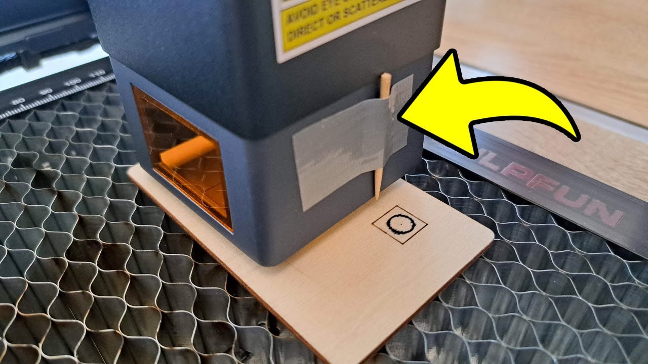 The toothpick positioning method (Laser engraving with LightBurn and LaserGRBL)