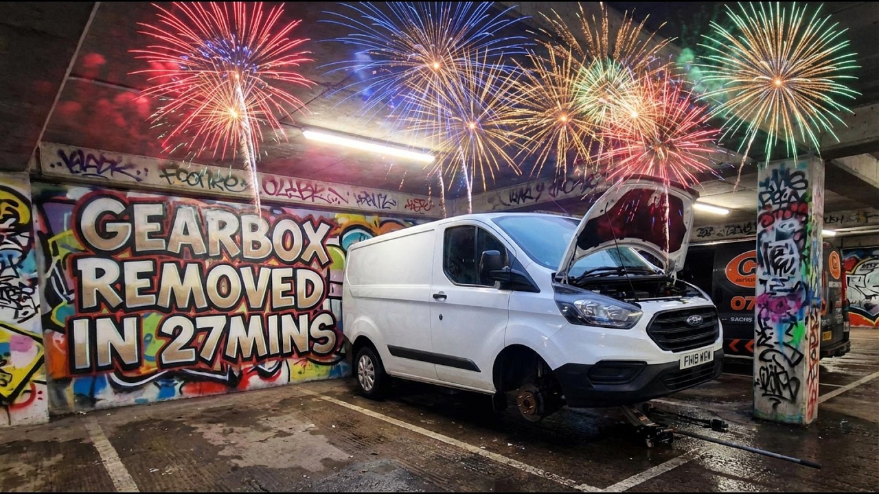 FORD CUSTOM 2019 GEARBOX REMOVED IN 27 MINS  ( Clutch & Flywheel Kit Replaced )
