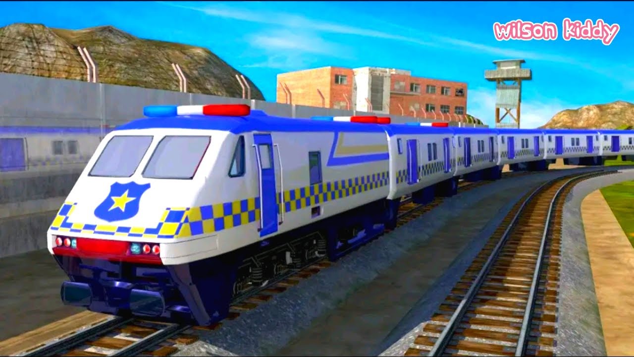 Kereta Api Polisi Angkut Narapidana di Salju | Game Mobil Polisi Wilson Kiddy
