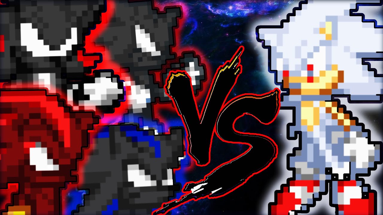 Dark Shadic Sonic Sonow Shadow VS Hyper Sonic OP In Mugen