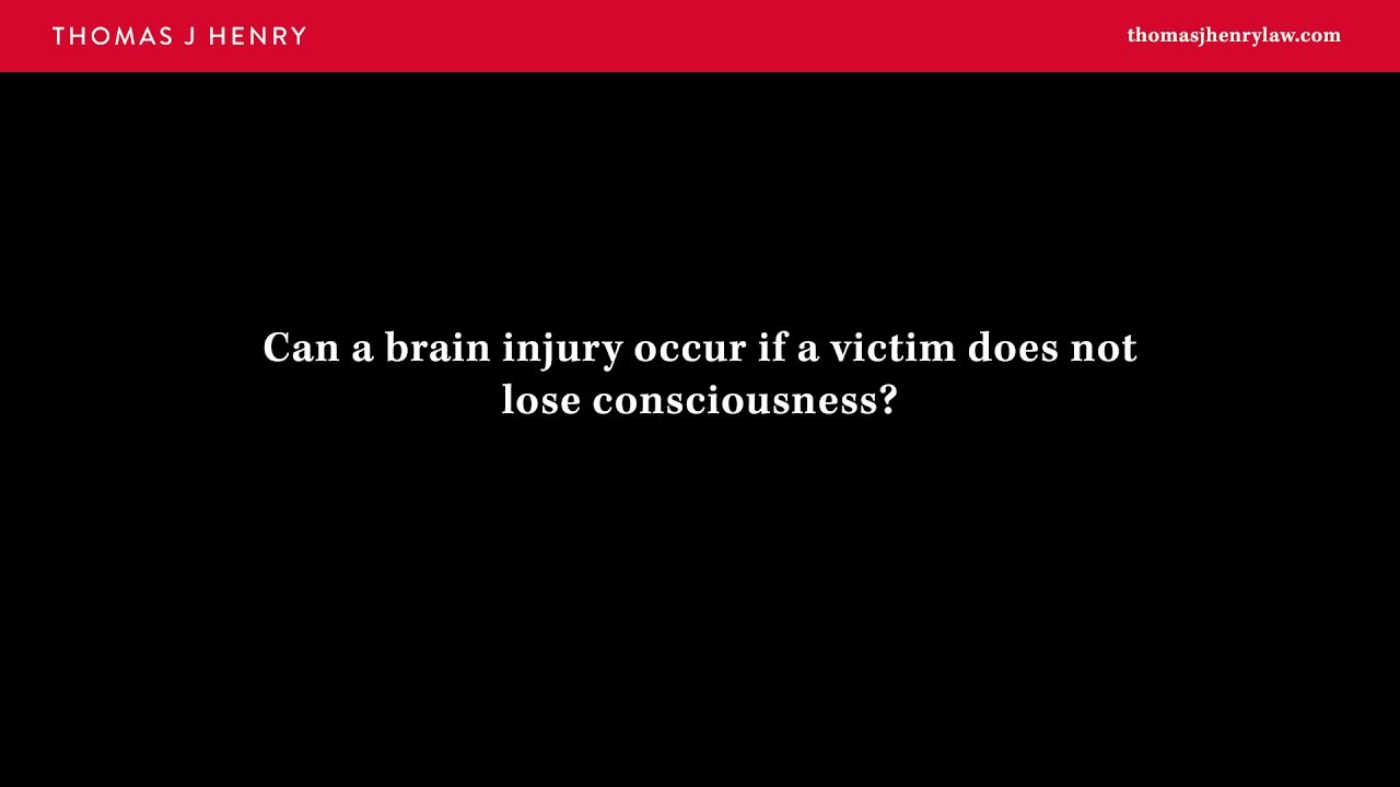 Can a brain injury occur if a victim does not lose consciousness?