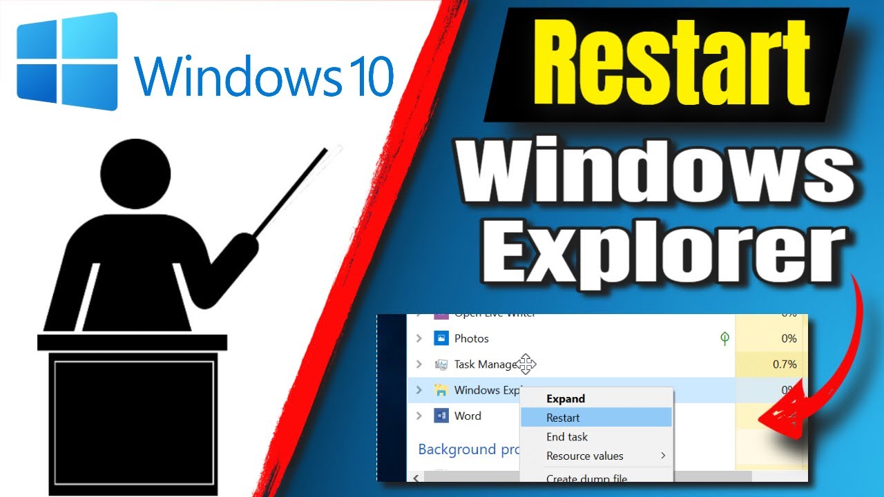 How To Restart Windows Explorer Windows 10