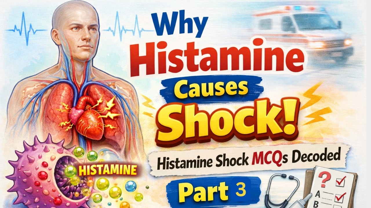 Why Histamine Causes Shock Histamine Shock MCQs Decoded Part 3 #medicalexamguide