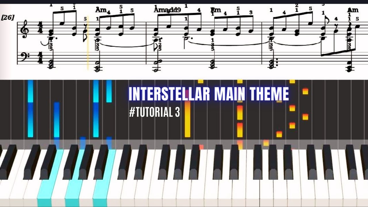 Interstellar Main Theme  BGM | Easy Piano Tutorial | Hans Zimmer | @Oru Mallu Musician