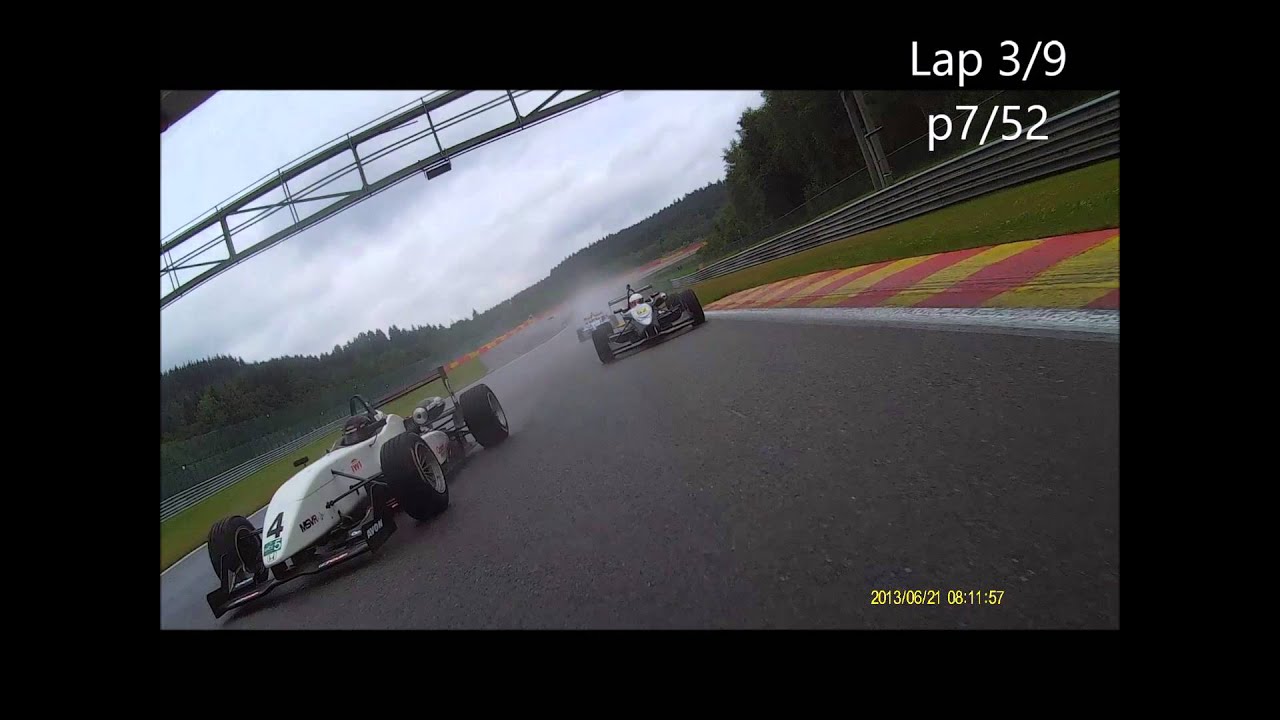 formula jedi vs f3 cars in the wat at spa francorchamps, epic race