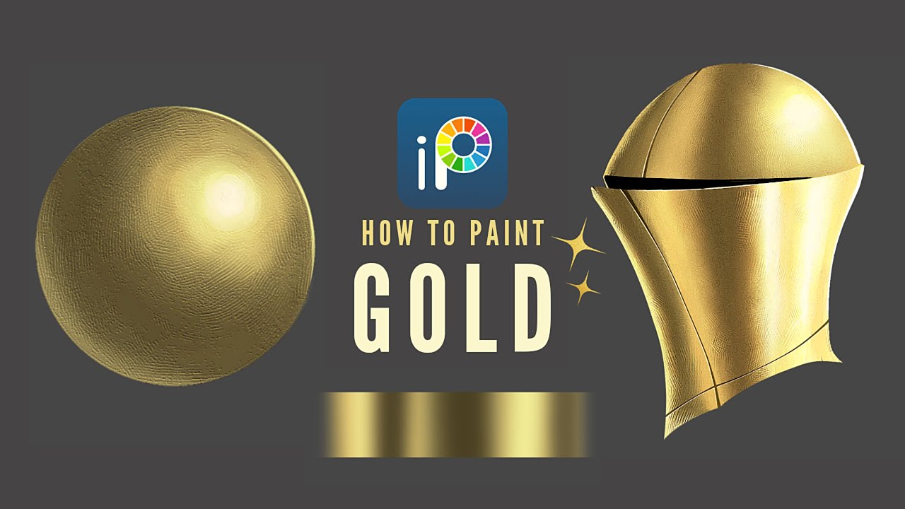 How to Paint ✨ GOLD ✨ Metal | Beginner friendly Tutorial | IbisPaint X