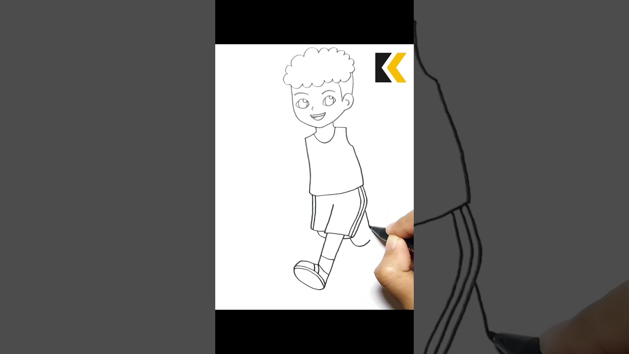 How To Draw Basketball Player Easily #basketball #basketballplayer #sports