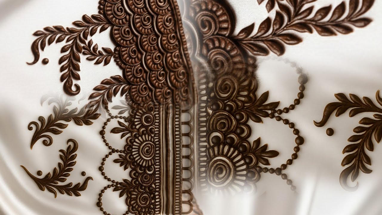 How to make 3 Different Bridal Mehendi Borders |part-2|Easy henna startup designs #trending #viral 