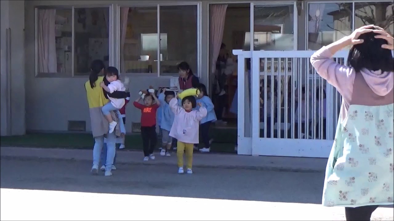 笠間市　ともべ幼稚園「地震避難訓練」