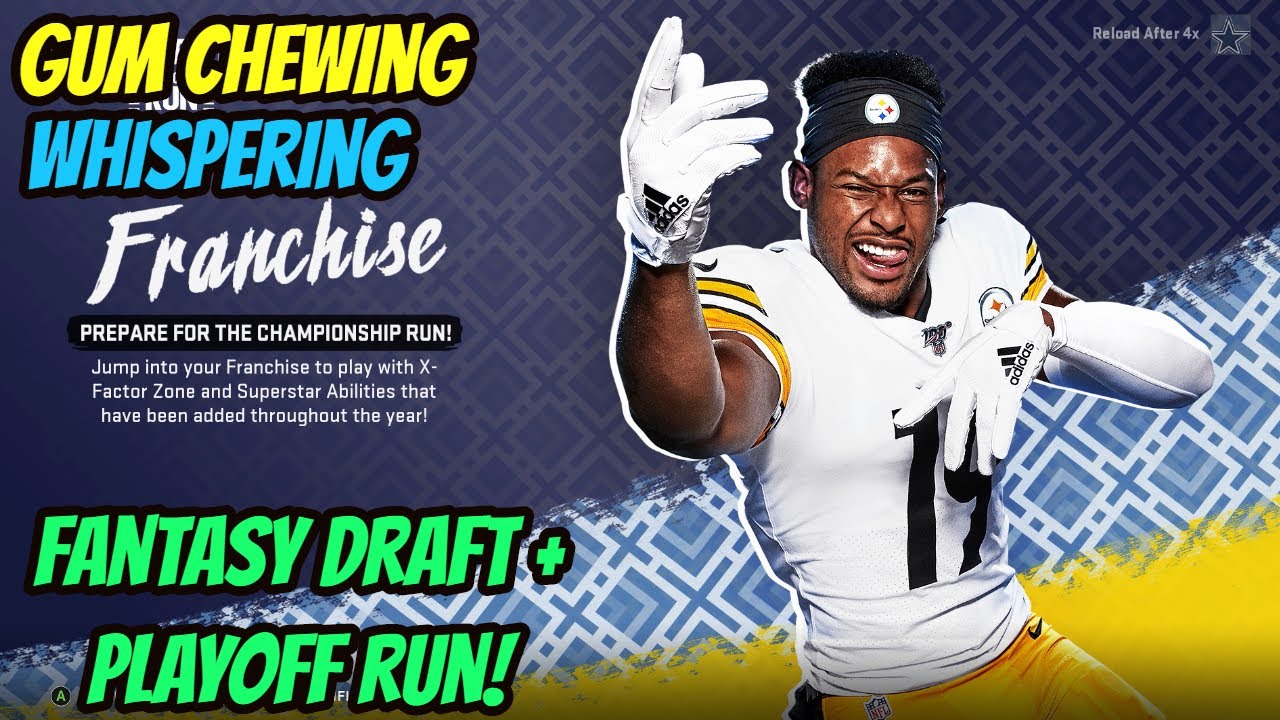 ASMR Gaming: Madden 20 | Gum Chewing & Whispering - First Fantasy Draft & Playoff Run!