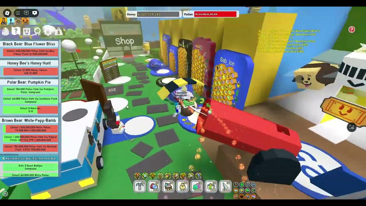 HOW TO GET THE STRANDED SUN BEAR STICKER - Roblox Bee Swarm Simulator