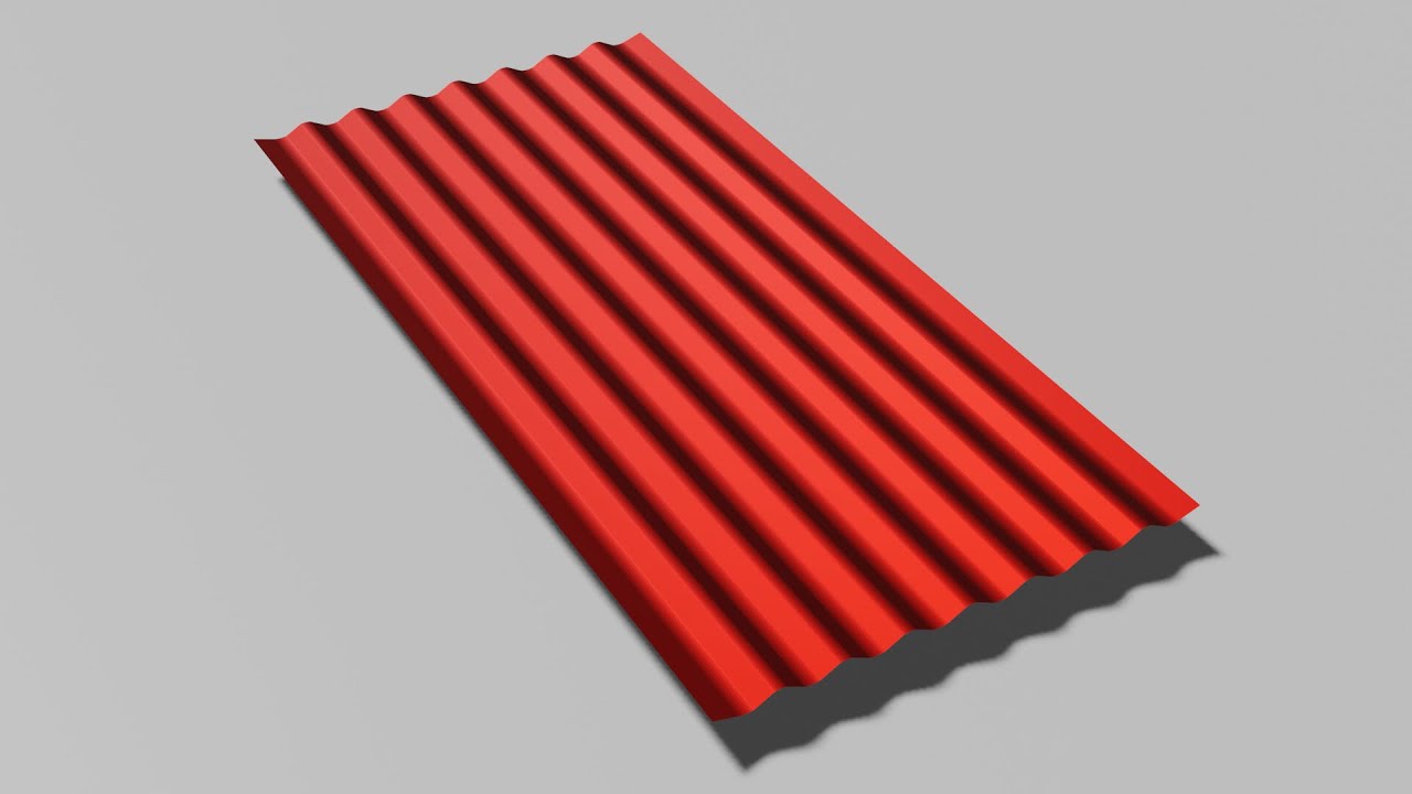 How to Make Roof Sheet in Blender 2.90