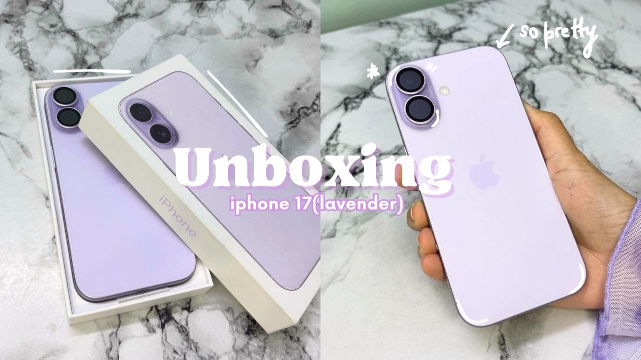 Unboxing the NEW iPhone 17 (Lavender) 💜SO PRETTY!! Comparing with iPhone 15 Plus!