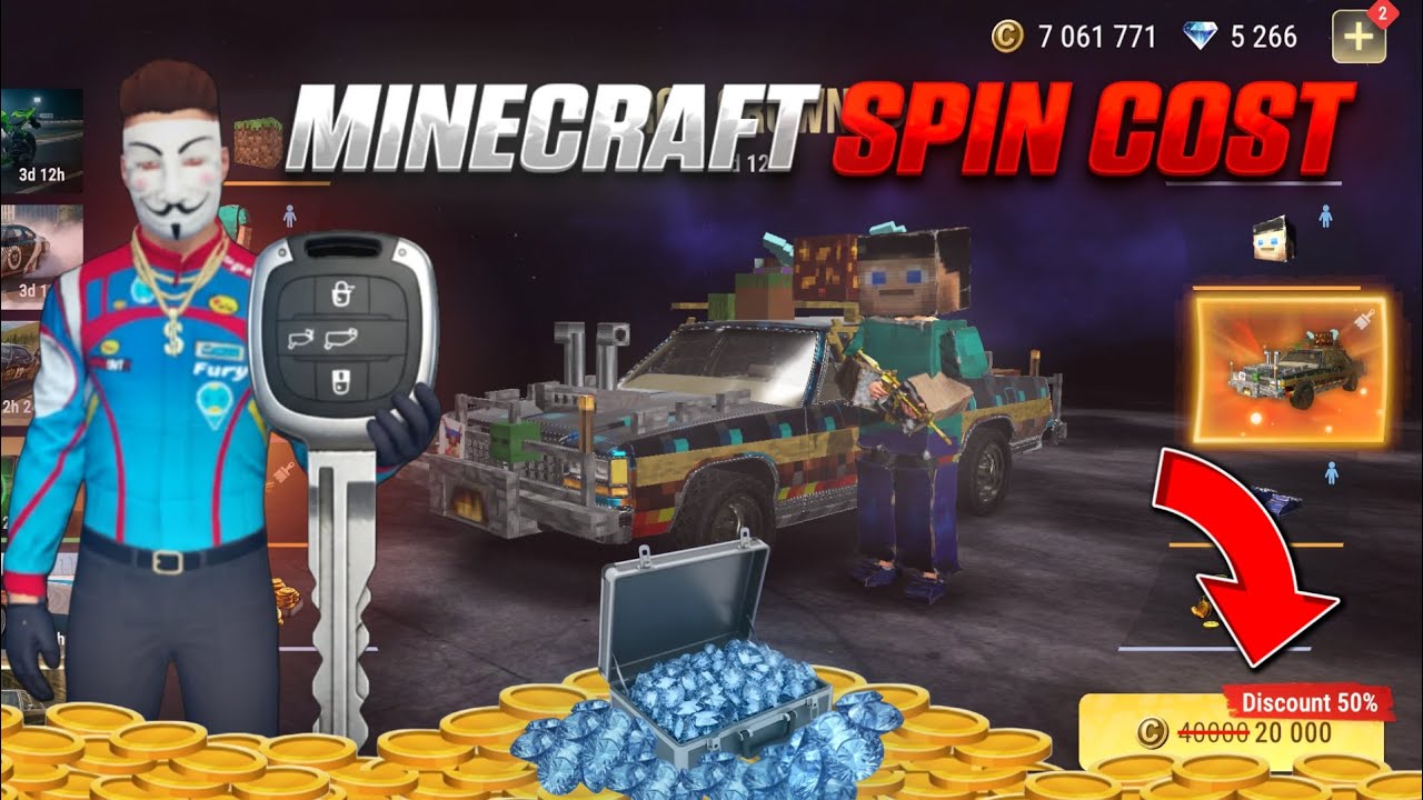 Minecraft Spin Vehicle Price Madout2 || Madout2 Minecraft Season Car #madout2 