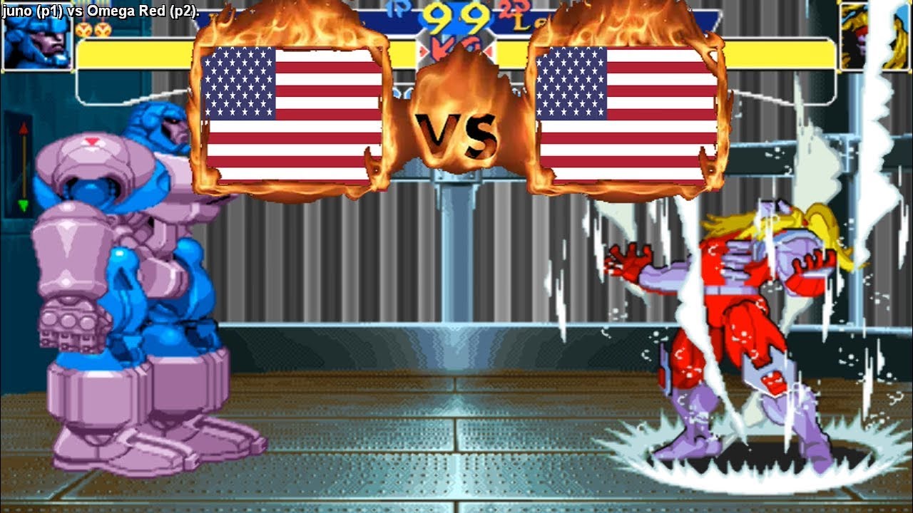X-Men - Children of the Atom - juno (USA) vs (USA) Omega Red [xmcota] [Fightcade]