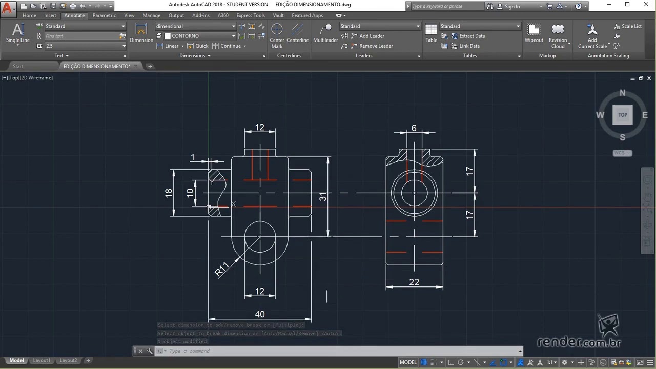 35 - Modification des cotes | AutoCAD 2018 2D Essentials