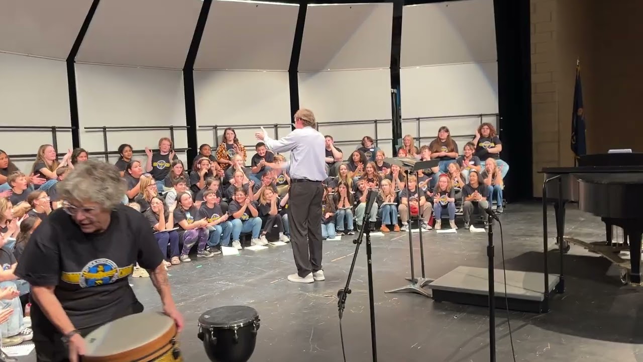Clapping exercise before concert 