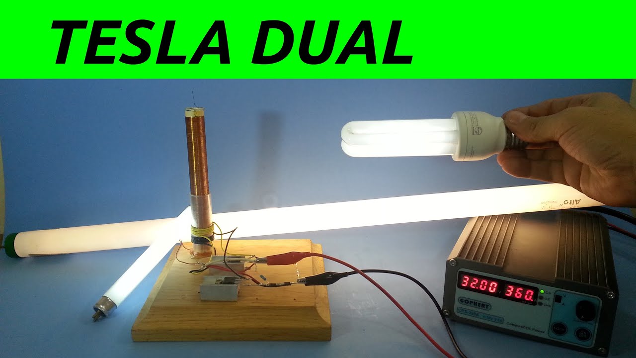 Bobina Tesla Slayer Potenciada con Doble Primario