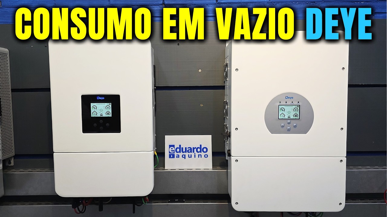 NOVO DEYE Híbrido 8000W: Quanto Realmente Gasta das Baterias de Lítio em Vazio? | Eduardo Aquino