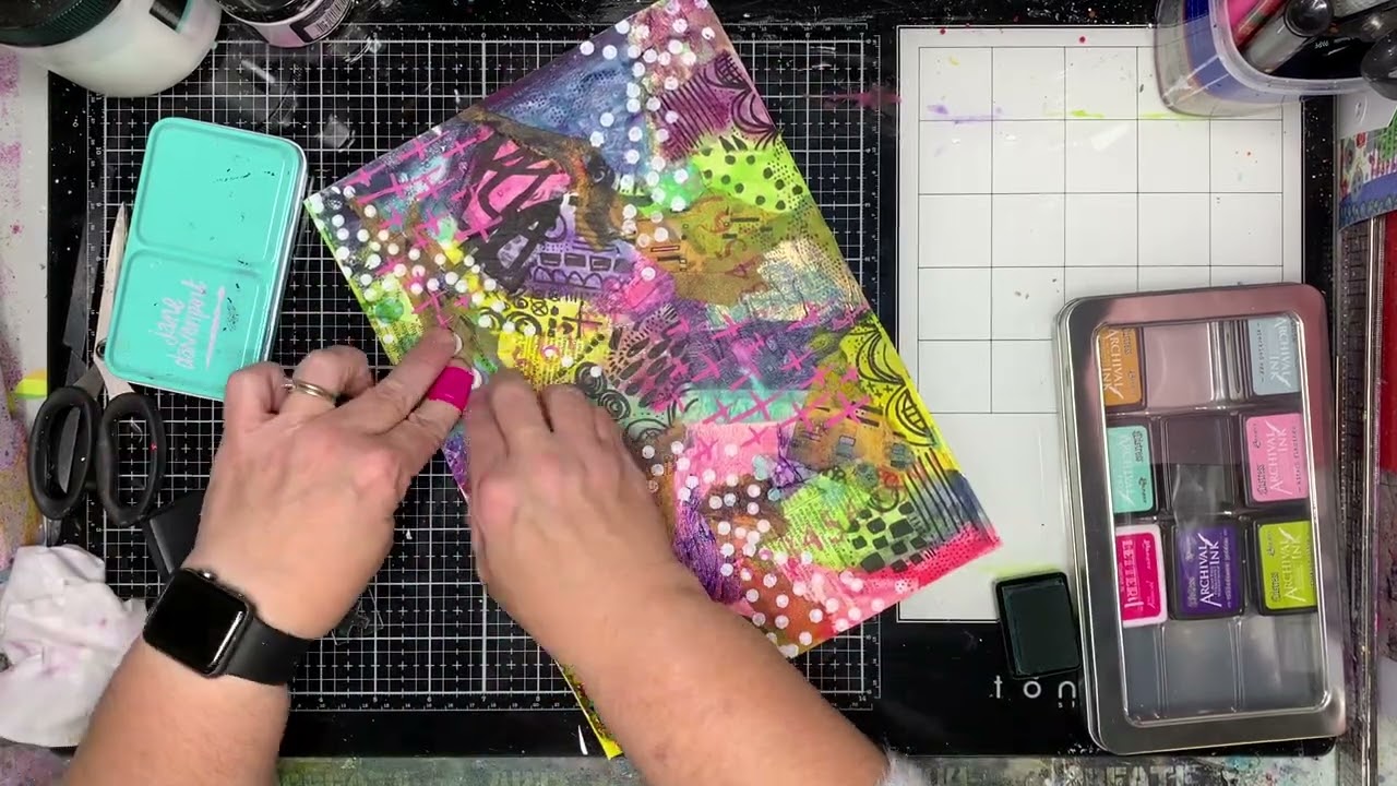 Mini Class: making a versatile Collage Matrix (card backgrounds, ATC’s, journal pages…) 