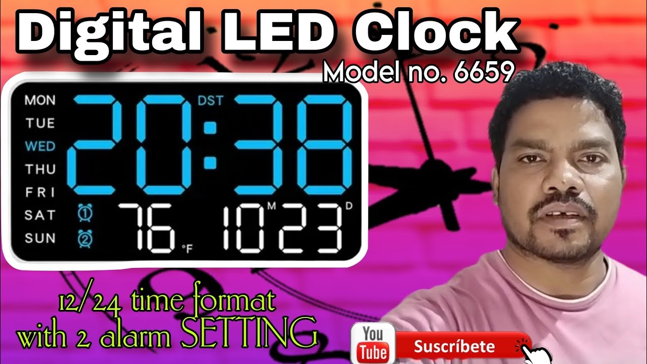 LED Digital Clock model no.6659 #clock #digitalclock #ledclock #onlineshopping