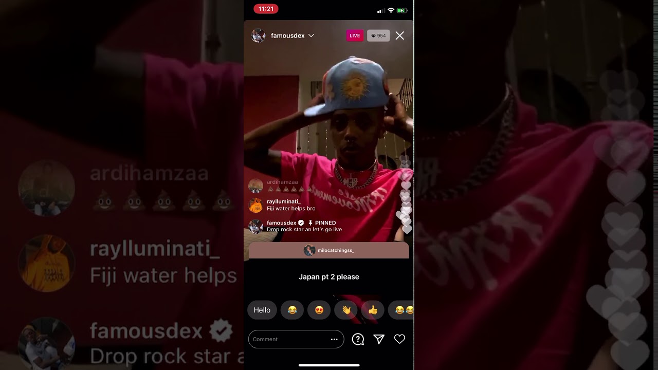 famous dex instagram live 11/25/2020 - says he never was off lean, previews new music