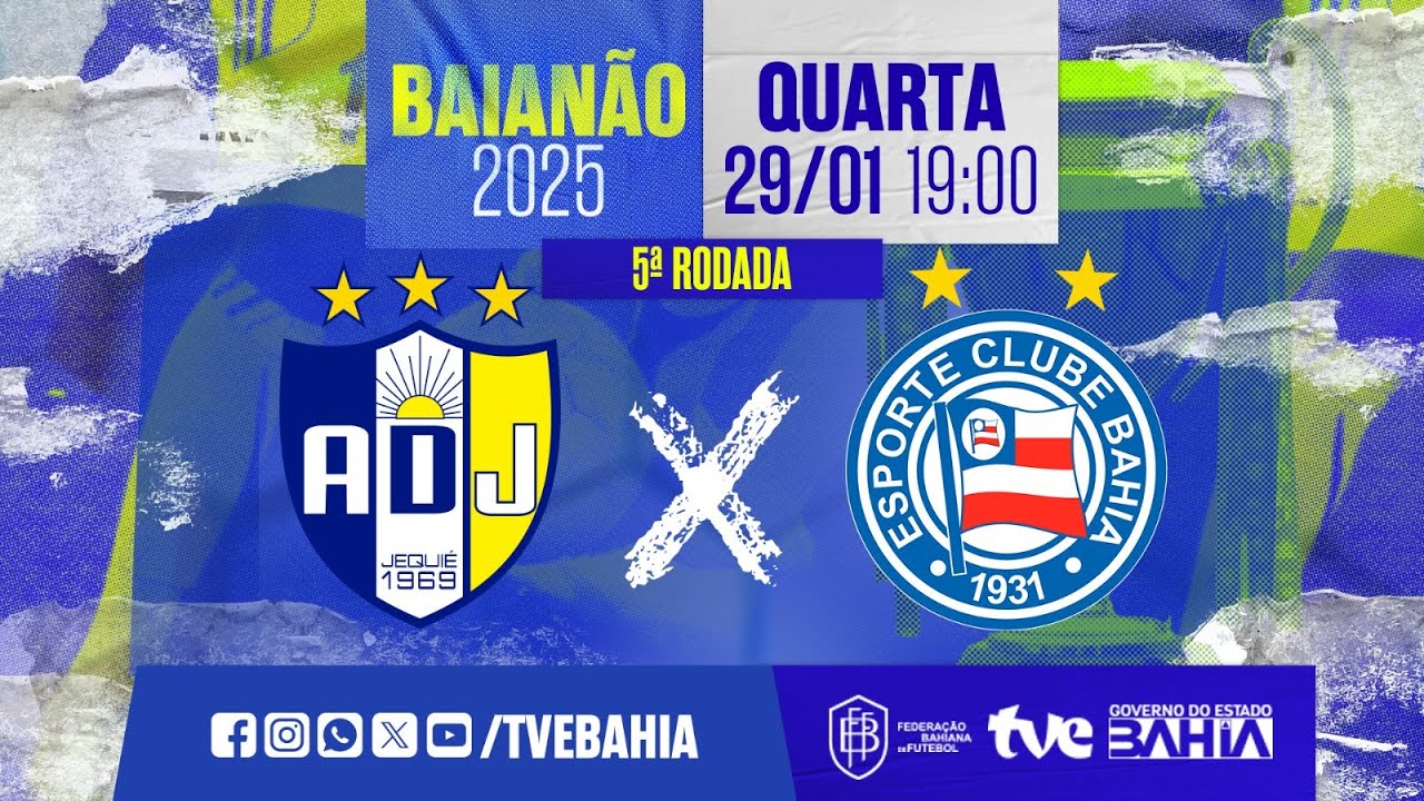 JEQUIÉ 1X3 BAHIA | PARTIDA COMPLETA | BAIANÃO 2025 | #BaianãoNaTVE | 29/01/2025