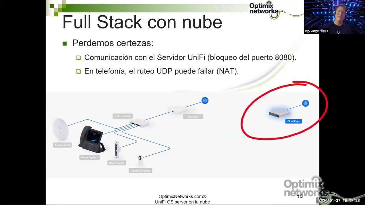 Webinar Ubiquiti - UniFi OS Server en la nube de Optimix