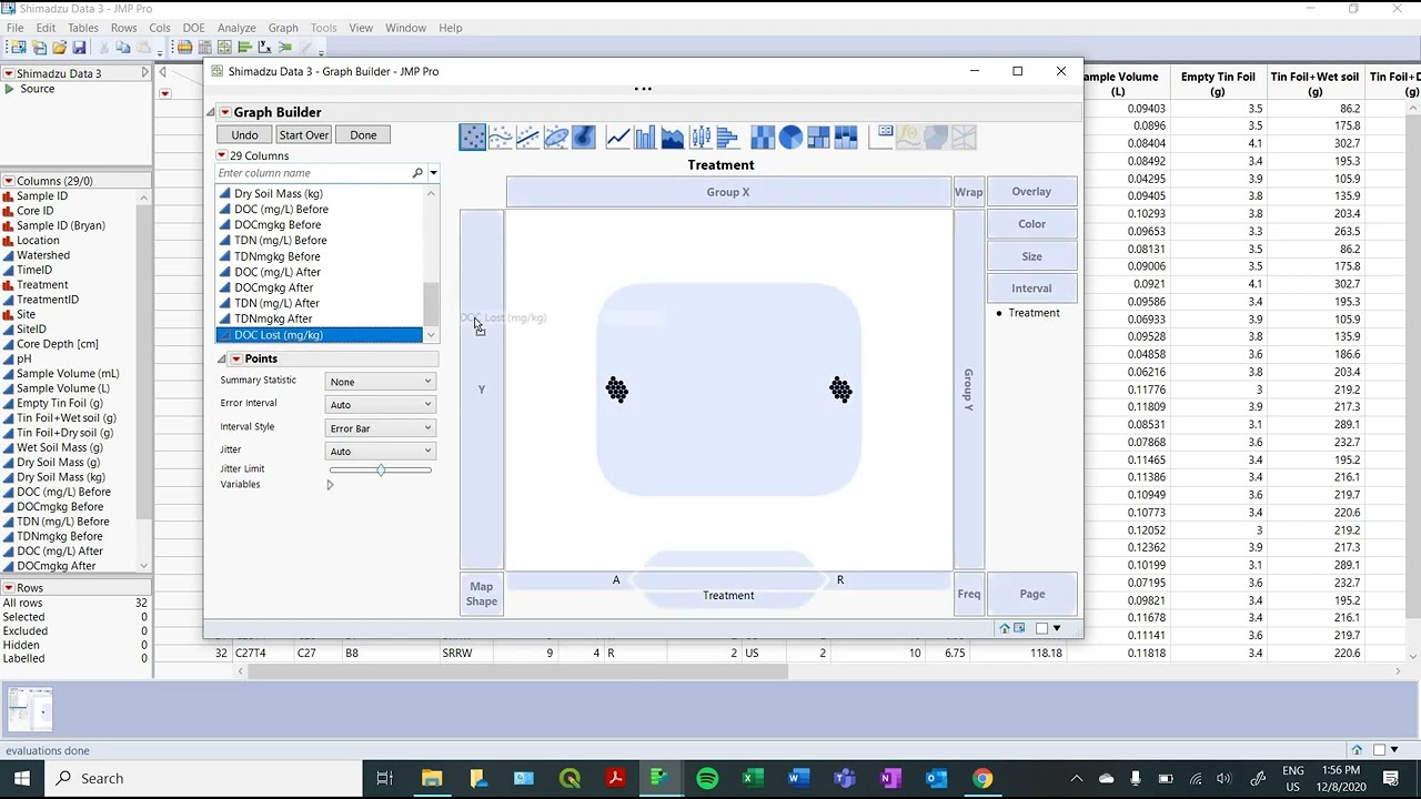 JMP: Import excel data, box plots and basic statistics