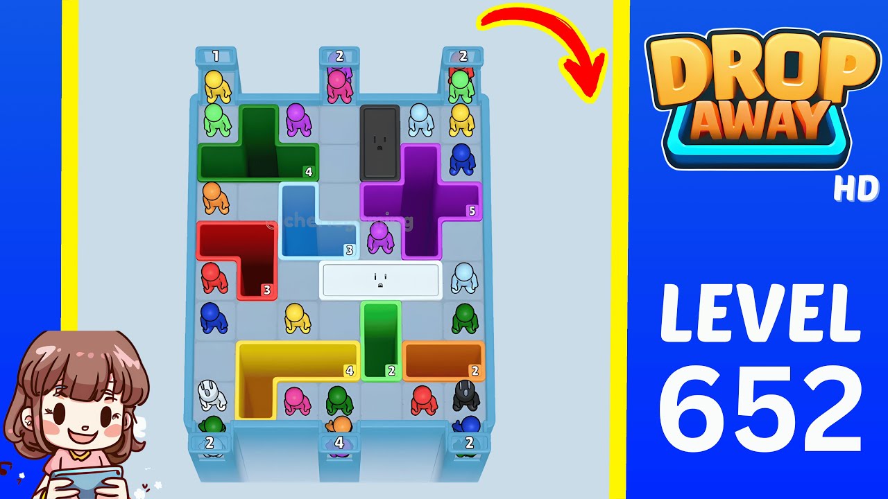 Drop Away Level 652 Solution Walkthrough