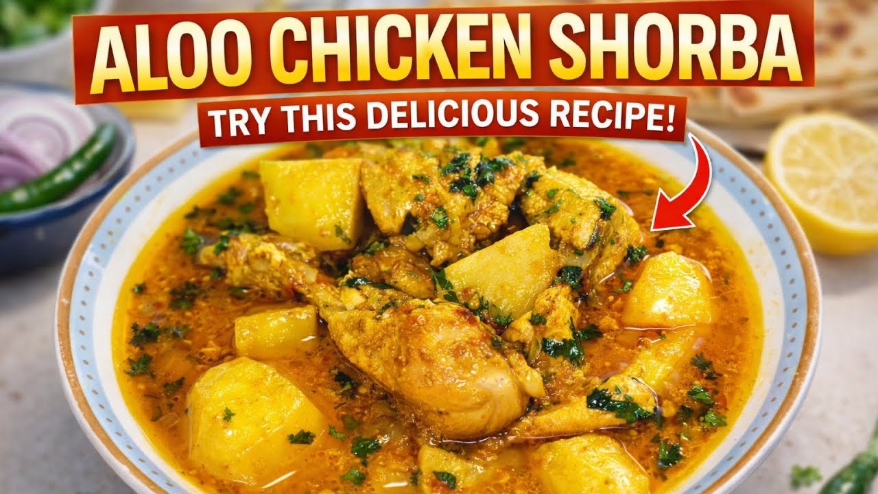 Degi Aloo Chicken Shoeba recipe | Ghar Jaisa Desi Soup |دیسی اسٹائل آلو چکن شوربہ 