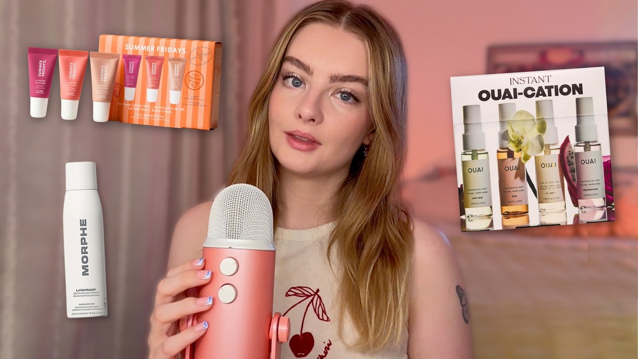 ultimate ASMR beauty video 🛍️☀️ sephora haul, recent empties, summer favorites