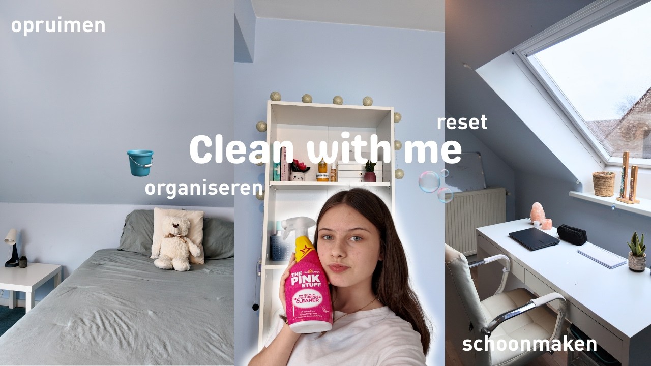 Deep clean with me 🫧🪣 (opruimen, schoonmaken, organiseren, mini make-over)