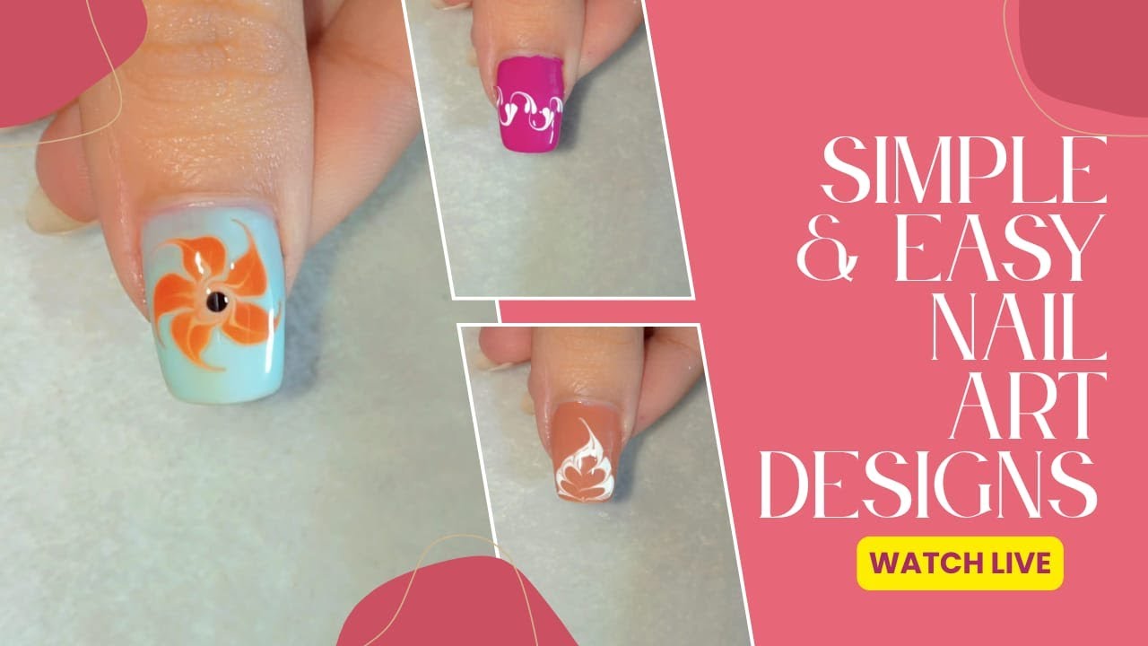 🔴Easy Nail Art LIVE💅🏻✨ | Simple Nail Design at Home 🏡