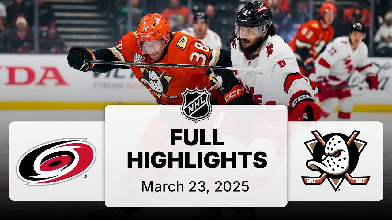 NHL Highlights | Hurricanes vs. Ducks | March 23, 2025