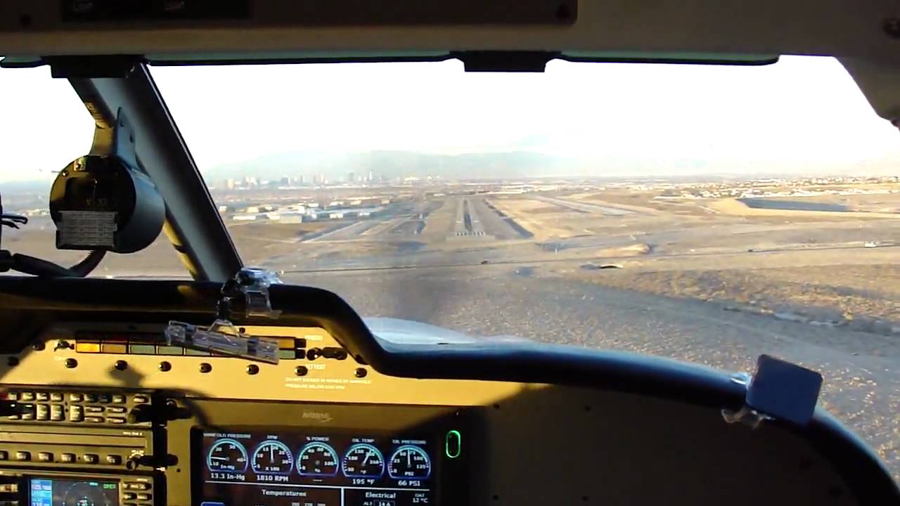 Landing at Henderson Executive Airport