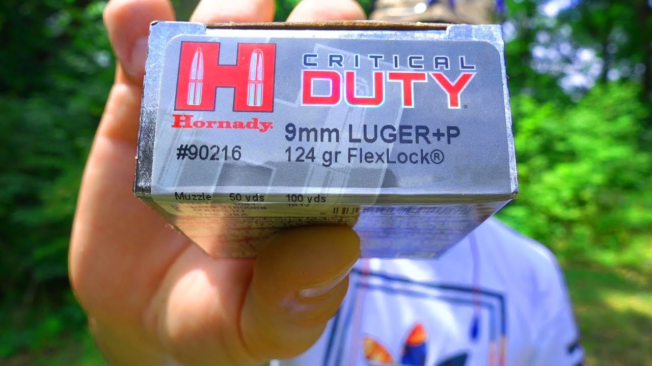 9 мм +P 124 гран Hornady CRITICAL DUTY | Баллистические тесты геля