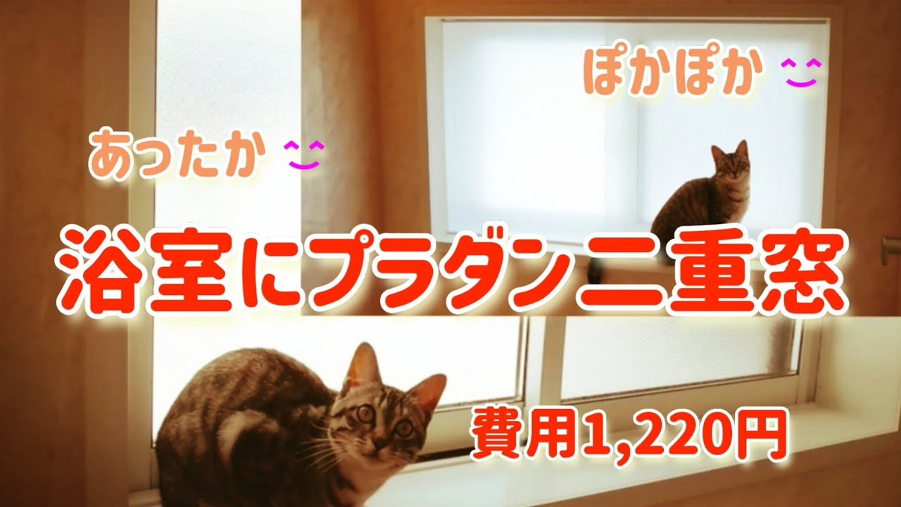 浴室にプラダン二重窓をDIY